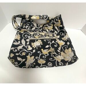 Vintage Large Vera Bradley Tote Bag Purse Retired Blue Yellow
